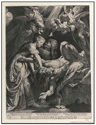 Judith cortando la cabeza de Holofernes de Cornelis Galle y Carel Collaert (entre 1595 y 1655 ) BNE, Invent/1944