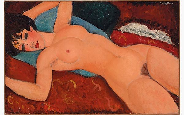 Nu Couché (Desnudo acostado). 1917-1918. Amedeo Modigliani.