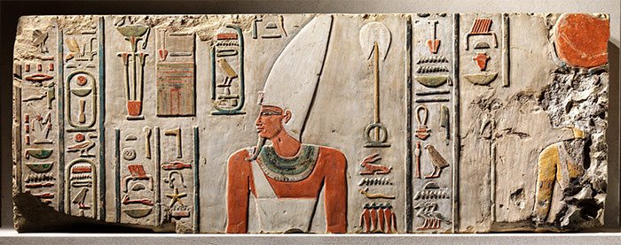 Relieve de Nebhepetre Mentuhotep II y la Diosa Hathor. 20102000 a.C.