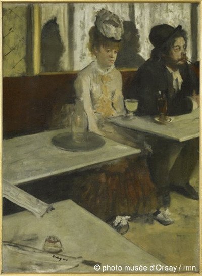 Edgar Degas. L`Absinthe (Dans un café). Entre 1875-1876.
