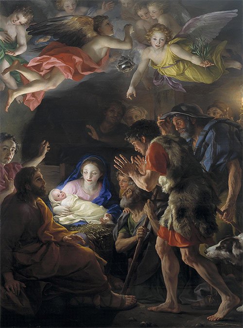 La Adoración de los pastores. Anton Rafael Mengs. 1770.