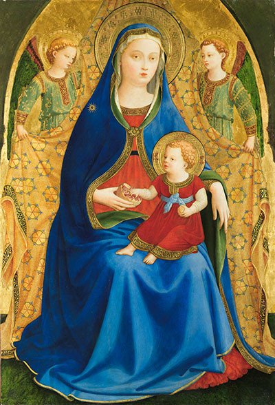 Madonna de la granada. Detalle. Fra Angélico. 1426.