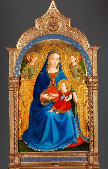 Madonna de la granada. Detalle. Fra Angélico. 1426.