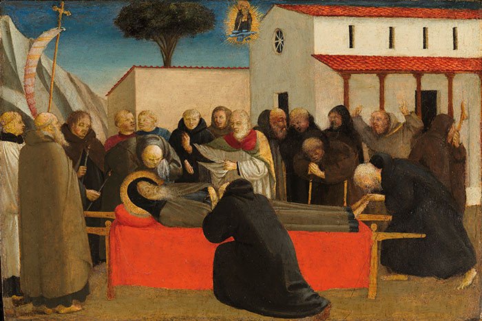 Funeral de San Antonio abad. Fra Angélico. 1426-30.