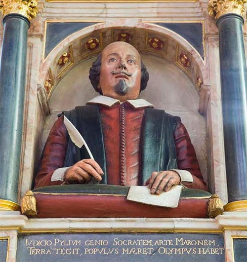 Shakespeare Memorial en Holy Trinity Church, Stratford-upon-Avon. Imagen de Visit Britain