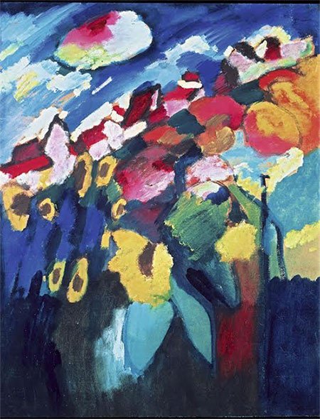 Wassily Kandinsky, Murnau The Garden II, 1910. Merzbacher Kunststiftung. Photo (c) Merzbacher Kunststiftung.