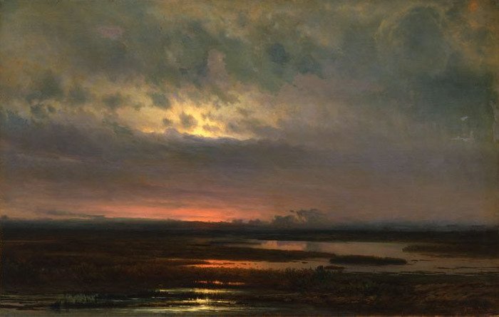 Alekséi Savrsov. Ocaso sobre el Pantano. 1871.