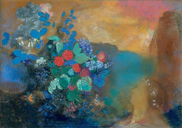 Odilon Redon. Ophelia among the Flowers, about 1905-8 © The National Gallery, London, Bought with a contribution from The Art Fund, 1977