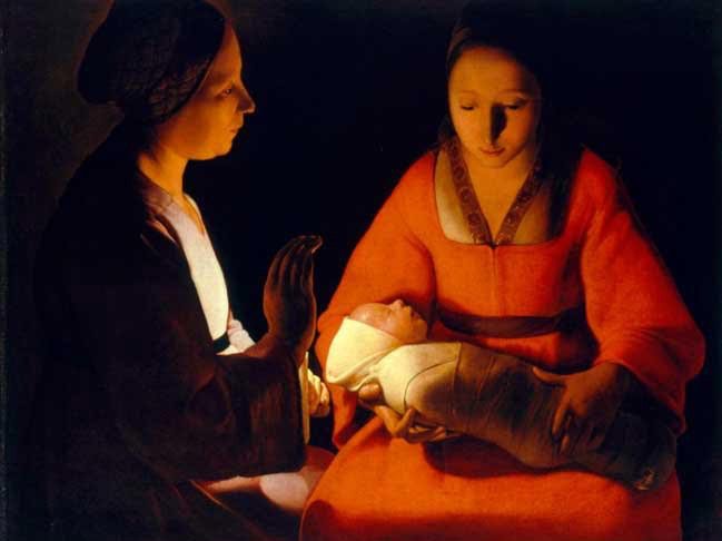 El recién nacido. Georges de La Tour. Óleo sobre lienzo. Rennes, Musée des Beaux Arts/ Museo del Prado