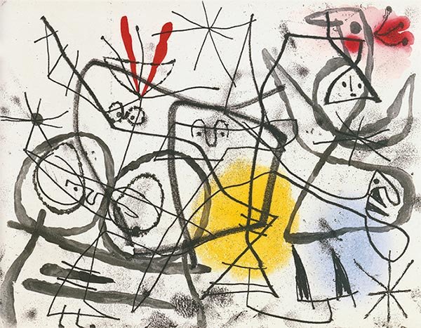 Joan Miró. Preparativos de los pájaros I. 1963.