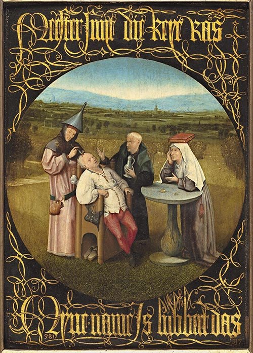 Extracción de la piedra de la locura. 1501 - 1505. Hieronymus Bosch.