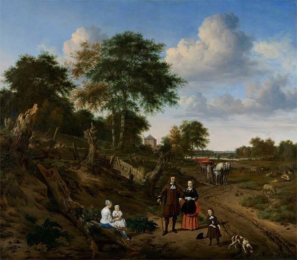 Adriaen van de Velde, Pareja en un paisaje, 1667. Colección Rijksmuseum.