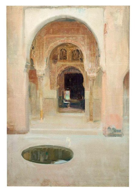 Patio de La Alhambra (1917), de Sorolla. Joaquín Sorolla.