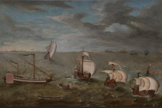 Anónimo, Habsburg Galley and Other Ships, ca. 1545-1550.