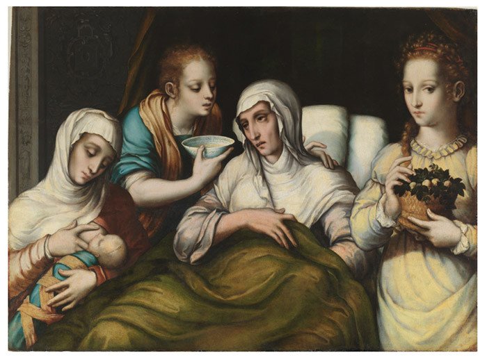 Luis de Morales. El Nacimiento de la Virgen, c. 1562-1567. Museo Nacional del Prado, Madrid