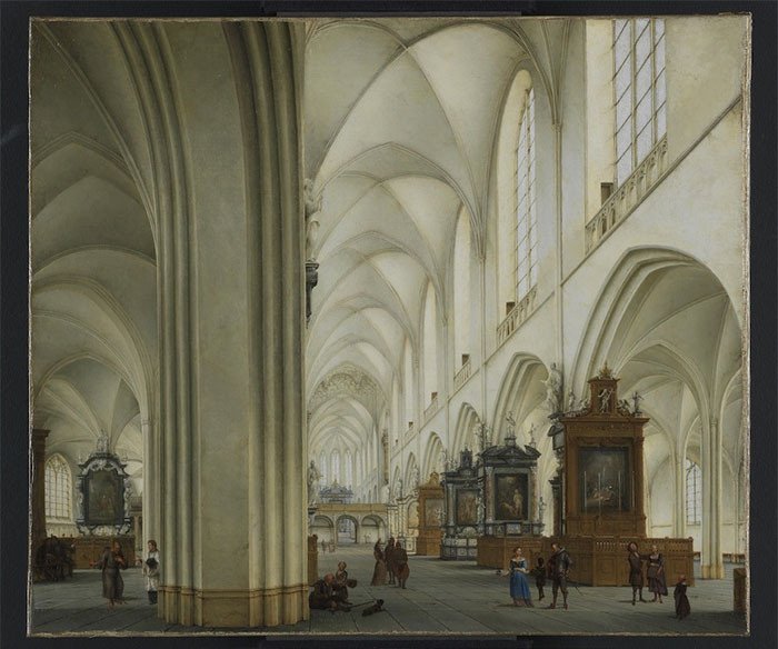 Isaak Van Nickelen, Interieur van de kathedraal, 1668, Cambridge, Fitzwilliam Museum, University of Cambridge, inv. 82, (c) Fitzwilliam Museum, Cambridge