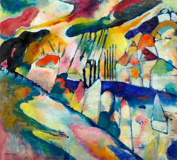 Wassily Kandinsky. Paisaje con lluvia, 1913. Solomon R. Guggenheim Museum, New York, Solomon R. Guggenheim Founding Collection