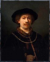 Rembrandt. Autorretrato con go...