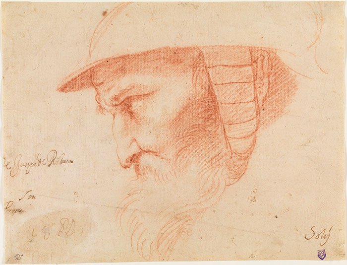 Cabeza de guerrero. Ribera. Primera mitad siglo XVII.
