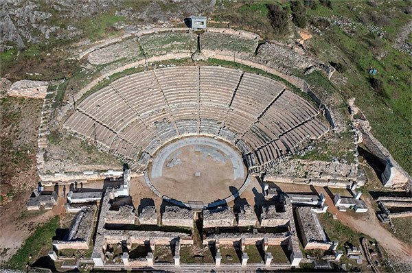 Sitio arqueológico de Filipo: El teatro. © Ministerio griego de Cultura y Deportes/Achilleas Savvopoulos/UNESCO