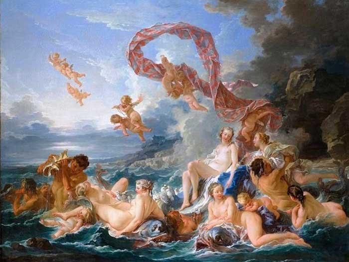 François Boucher. El Triunfo de Venus. Imagen del Nationalmuseum Estocolmo