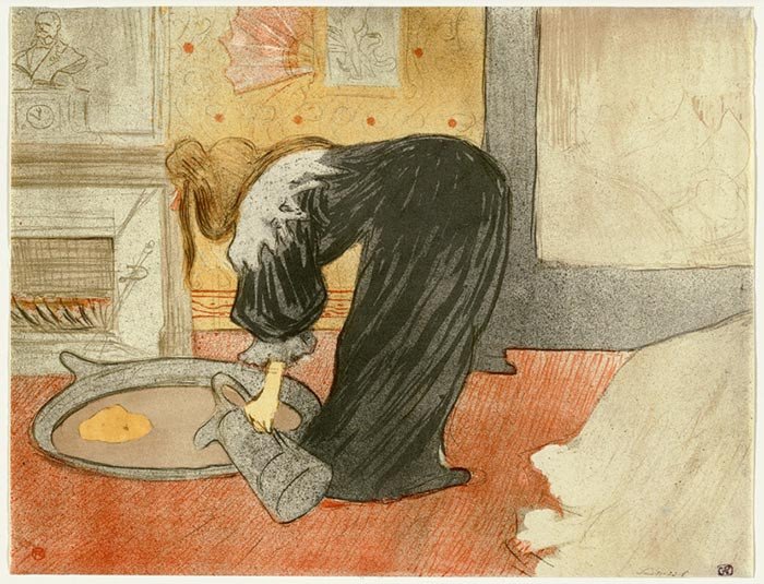 Mujer en la tina. 1896. Henri de Toulouse-Lautrec.
