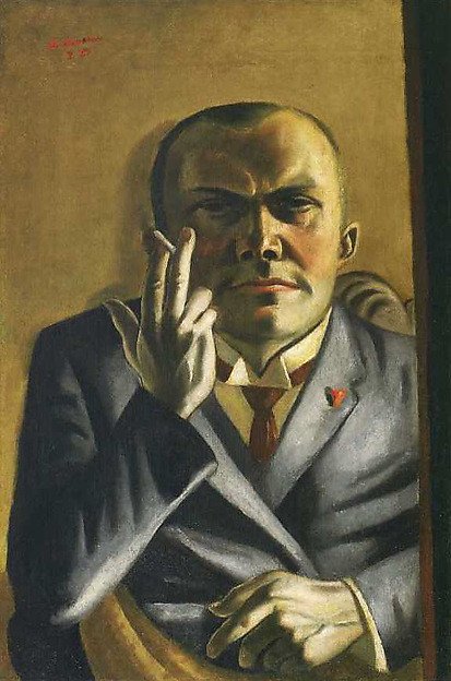 Autoretrato con cigarrillo. Max Beckmann. 1923.