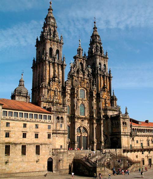 Portada de la Catedral de Santiago de Compostela. Imagen de Tomás Alvarez/guiarte.com