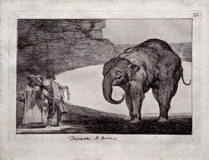 Disparate de Bestia (prueba), de Goya. © Museo Lázaro Galdiano
