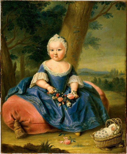 María Teresa a los tres años de edad. Anónimo. Hacia 1720.