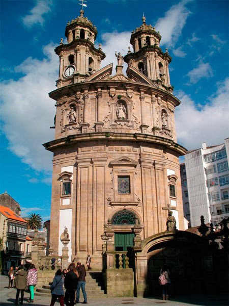 Templo de la Peregrina, en Pontevedra, íntimamente ligado a la peregrinación en el Camino Portugués.  Imagen de Guiarte.com
