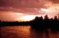 Finlandia, Joansuu. Anochecer....