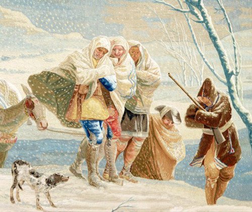 Tapiz La nevada o El invierno. Francisco de Goya y Lucientes. 1786-1788