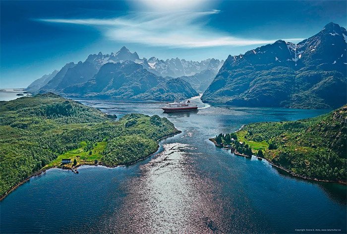 Recorrido hasta el fiordo Troll. Imagen Hurtigruten