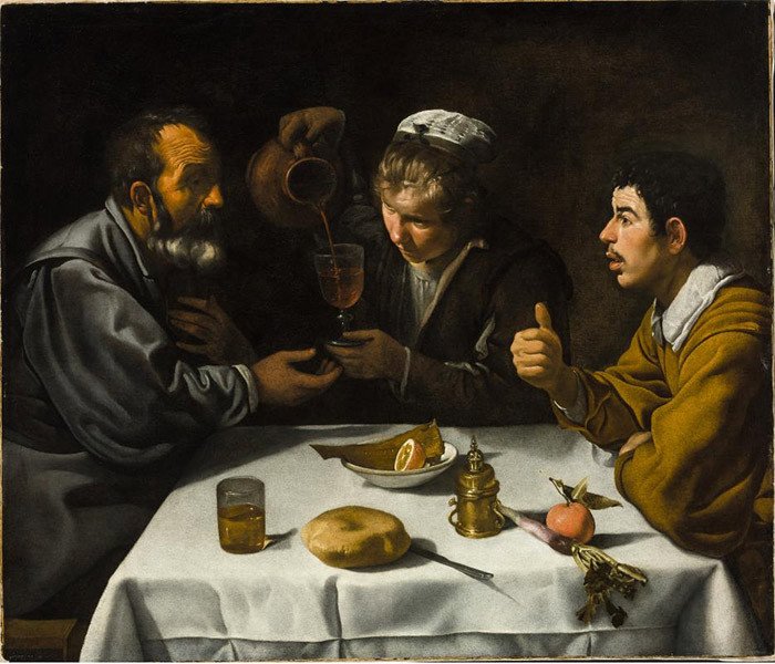 El almuerzo. Velázquez. 1618-1619.