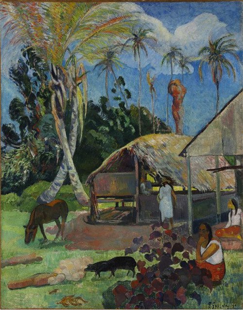 Los cerdos negros. Paul Gauguin. 1891.