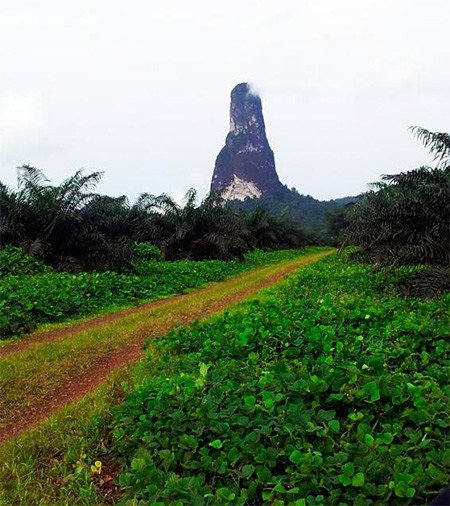 Pico de Cao Grande, en Santo Tomé, una aguja volcánica en el parque Natural de Obo. Julius Arinaitwe/BirdLife