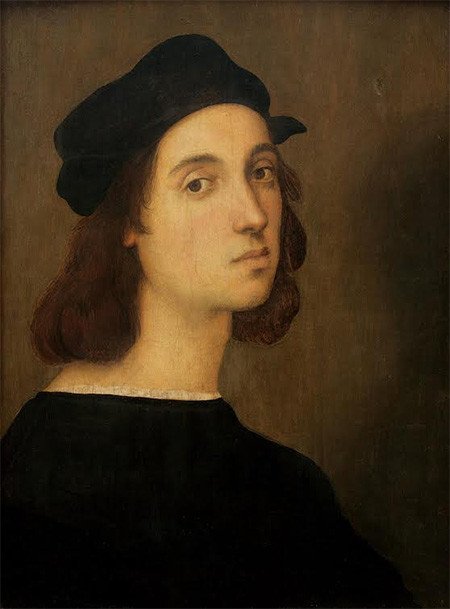 Rafael. Autorretrato. Año 1506. Galleria degli Uffizi Florenz.