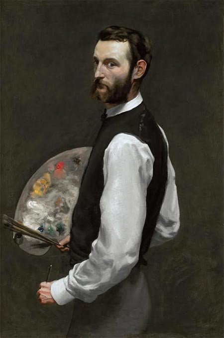 Frédéric Bazille. Autorretrato con paleta. Óleo sobre lienzo. The Art Institute of Chicago, restricted gift of Mr. and Mrs. Frank H. Woods in memory of Mrs. Edward Harris Brewer