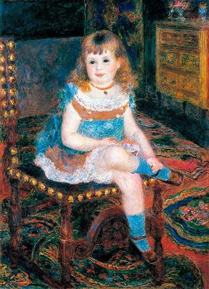 Pierre-Auguste Renoir, Mlle Georgette Charpentier Seated, 1876. Bridgestone Museum Collection Ishibashi Foundation