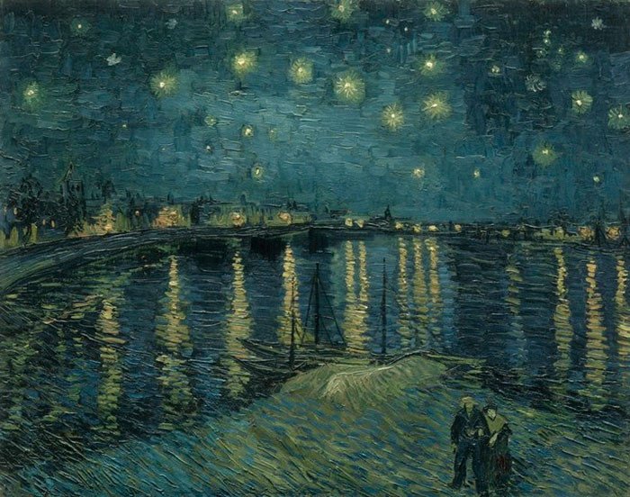 Vincent van Gogh (1853-1890). La noche estrellada. 1888. Musée d`Orsay. Donation de M. et Mme Robert Khan-Sriber, en souvenir de M. et Mme Fernad Moch, 1975.