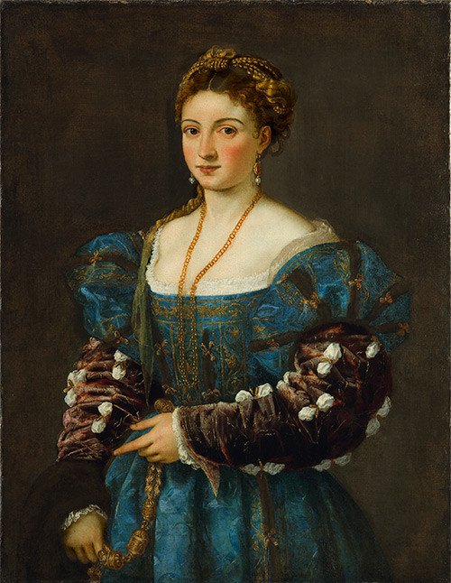 Retrato de una mujer. Tiziano. 1536.