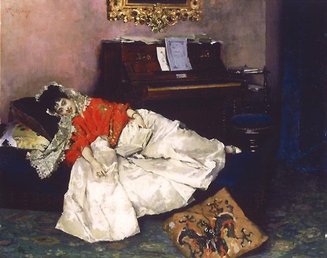 Raimundo de Madrazo y Garreta. La Lectura (Aline Masson), h. 1880-1885.