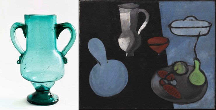 Vaso andaluz, principios del siglo XX. Former collection of Henri Matisse. Museo Matisse y Henri Matisse, Gourds, Issy-les-Moulineux, 1916. Museum of Modern Art, New York. Mrs. Simon Guggenheim Fund, 