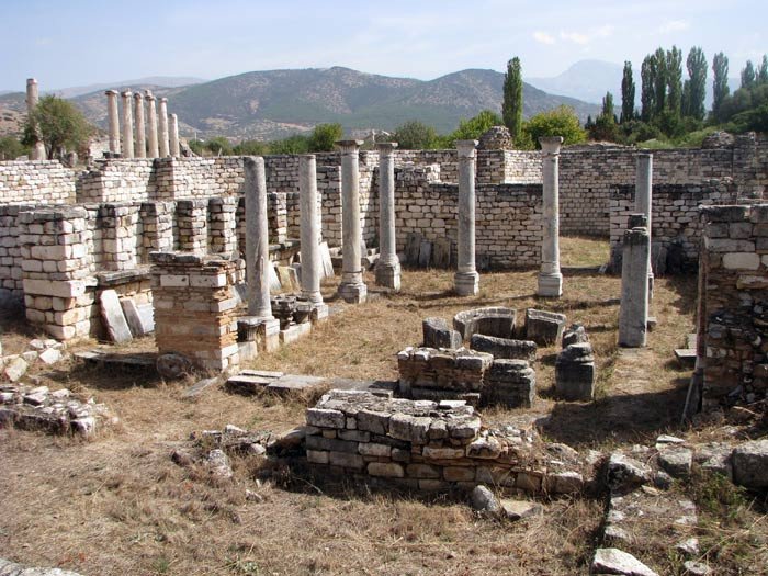 Restos del palacio episcopal de Afrodisias. Imagen del Aphrodisias Museum