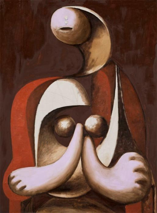 Mujer en el sillón rojo. Pablo Picasso 1932.Musée national Picasso-Paris Photo © RMN-Grand Palais (musée national Picasso-Paris)/ Thierry Le Mage © Succession Picasso