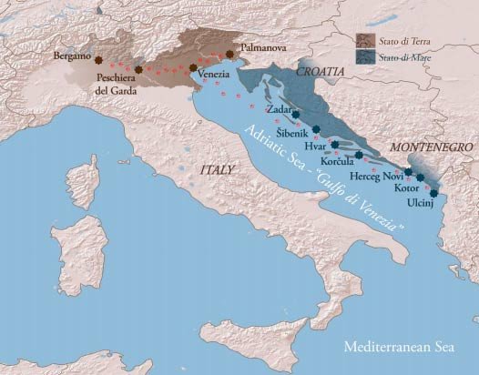 Fortificaciones venecianas de defensa de los siglos XVI al XVII: Stato da Terra  Stato da Mar Occidental