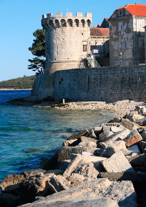 Recinto defensivo de la ciudad croata de Korcula, también presentada ante la UNESCO para su inclusión como Patrimonio Mundial. © Ministerio de Cultura de Croacia.  Miljenko Domijan/UNESCO