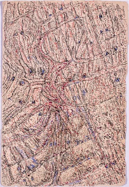 Henri Michaux. Sin título, 1956. Tinta china y lápiz sobre papel. Colección particular. Guggenheim/bilbao