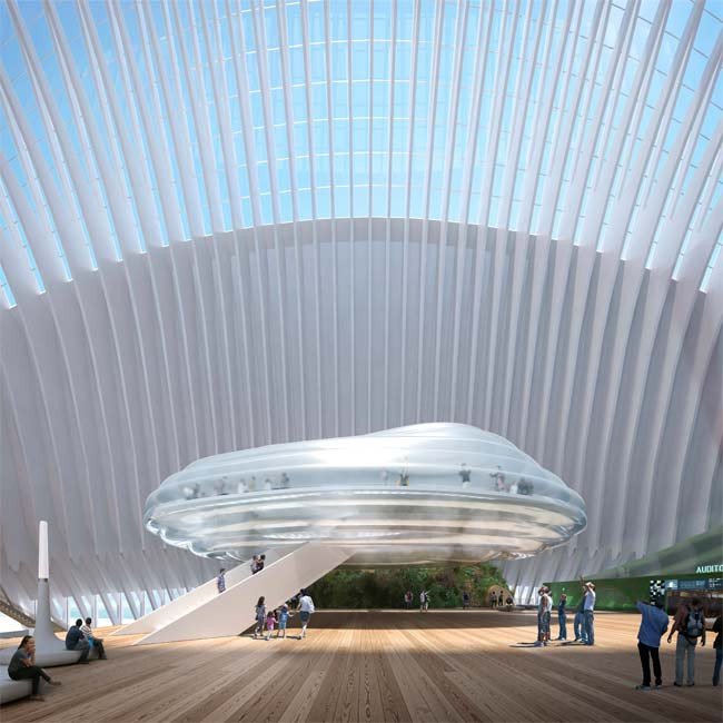 El proyecto integra espacios de gran personalidad integrados en el interior del edificio que lo contendrá, obra de Santiago Calatrav